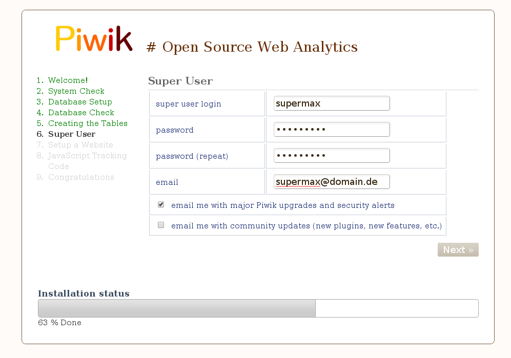 Superuser anlegen
